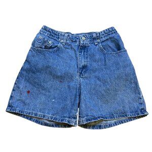 Vintage High Waisted Mom Shorts Distressed Paint Size 6